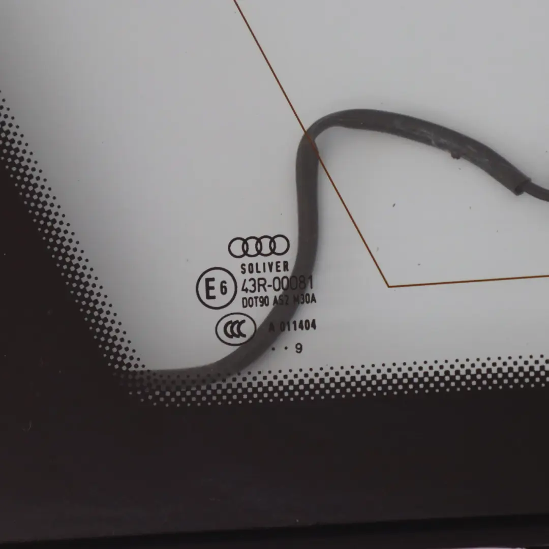 Audi A6 C6 Trasero Izquierdo Lado Ventana Vidrio Cuarto AS2 - SKU 4F9845299K - Número de pieza 4F9845299K