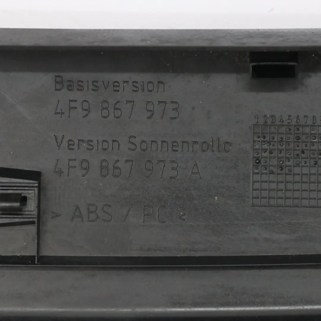 Heckscheibenrahmen obere obere Verkleidungsplatte Abdeckung für Audi A6 C6 mit Teilenummer 4F9867973 Audi A6 C6 Heckscheibenrahmen obere obere Verkleidungsplatte Abdeckung - SKU 4F9867973 - Teilenummer 4F9867973