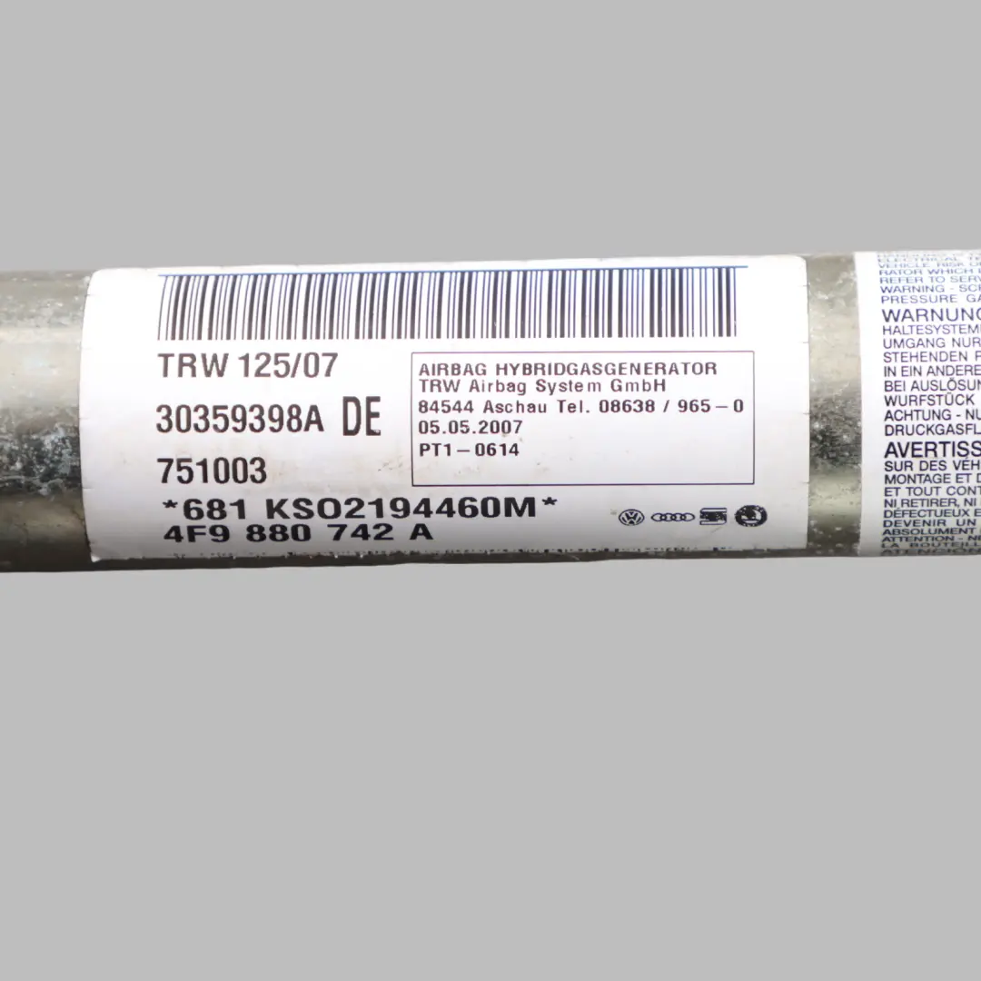 Audi A6 C6 Avant Head Air Module Roof Curtain Right O/S SRS System - SKU 4F9880742 - Part number 4F9880742