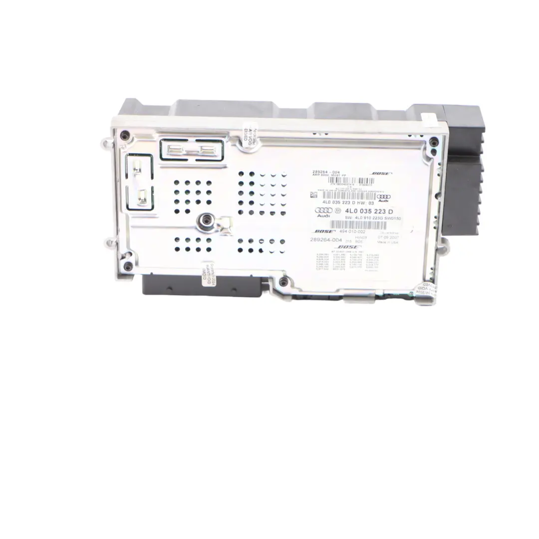 Audio Sound BOSE Amplificatore Stereo Sistema Modulo per Audi Q7 4L con numero di parte 4L0035223D Audi Q7 4L Audio Sound BOSE Amplificatore Stereo Sistema Modulo - SKU 4L0035223D - Numero di parte 4L0035223D
