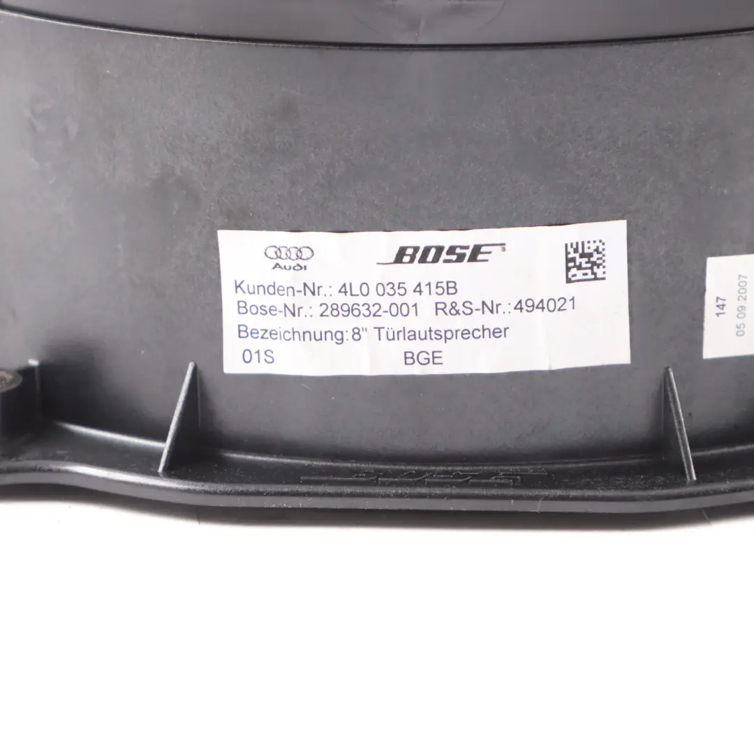 Audi Q7 4L Altavoz BOSE Puerta Delantera Derecha Izquierda Gama Media Baja - SKU 4L0035415B - Número de pieza 4L0035415B
