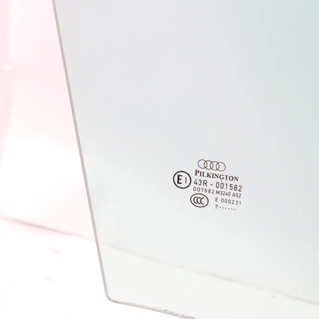 Audi Q7 4L Door Window Glass Front Right O/S Green AS2 - SKU 4L0845202 - Part number 4L0845202