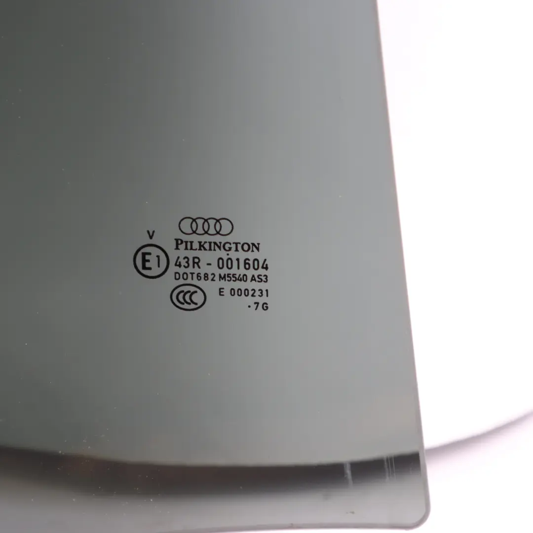 Audi Q7 4L Cristal Ventanilla Trasera Derecha AS3 Negro - SKU 4L0845206A - Número de pieza 4L0845206A