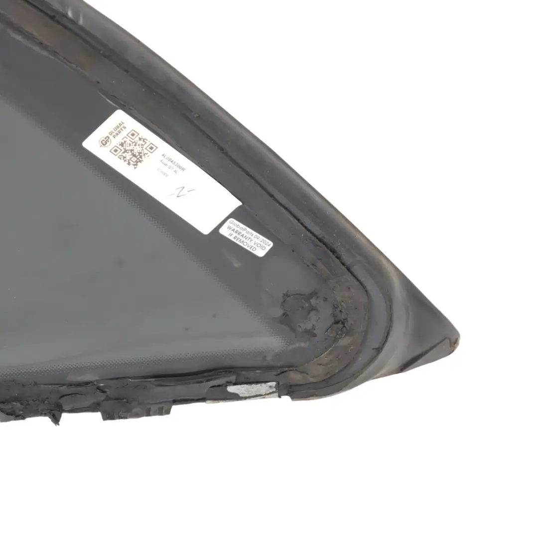 Side Window Quarter Panel Rear Right O/S Black AS3 to Audi Q7 4L with Part number 4L0845300R Audi Q7 4L Side Window Quarter Panel Rear Right O/S Black AS3 - SKU 4L0845300R - Part number 4L0845300R