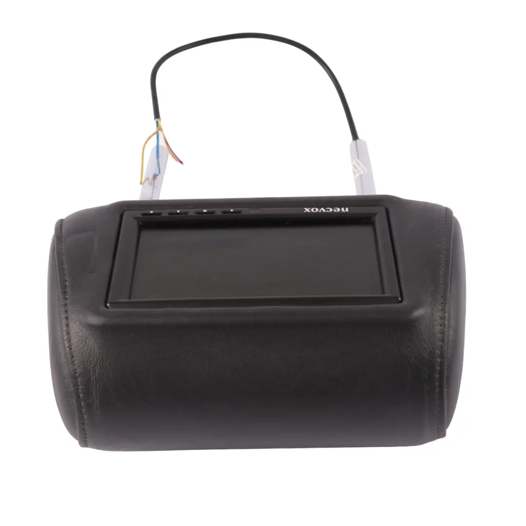 Headrest Front Left N/S Black Leather Screen to Audi Q7 4L Seat with Part number 4L0881901AD Audi Q7 4L Seat Headrest Front Left N/S Black Leather Screen - SKU 4L0881901AD-1 - Part number 4L0881901AD