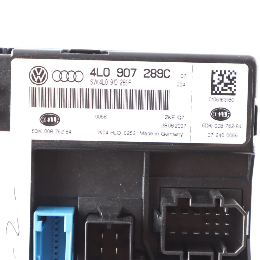 Modulo Comfort Unità di controllo per Audi Q7 4L Quattro S Line con numero di parte 4L0907289C Audi Q7 4L Quattro S Line Modulo Comfort Unità di controllo - SKU 4L0907289C - Numero di parte 4L0907289C