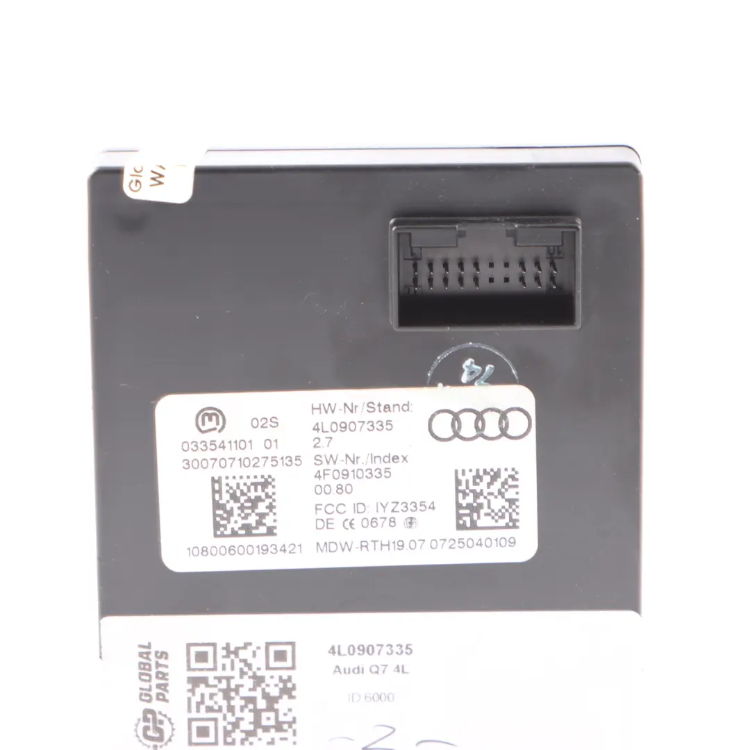 Audi Q7 4L Quattro S Line Modulo Di Controllo Antenna Keyless Entry - SKU 4L0907335 - Numero di parte 4L0907335