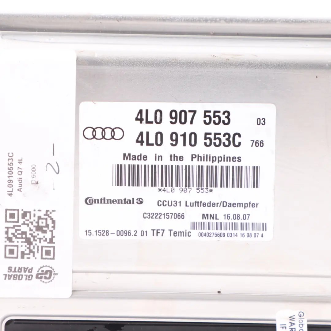 Suspension Level Height Adjustment Module Control Unit to Audi Q7 4L Air with Part number 4L0910553C Audi Q7 4L Air Suspension Level Height Adjustment Module Control Unit - SKU 4L0910553C - Part number 4L0910553C