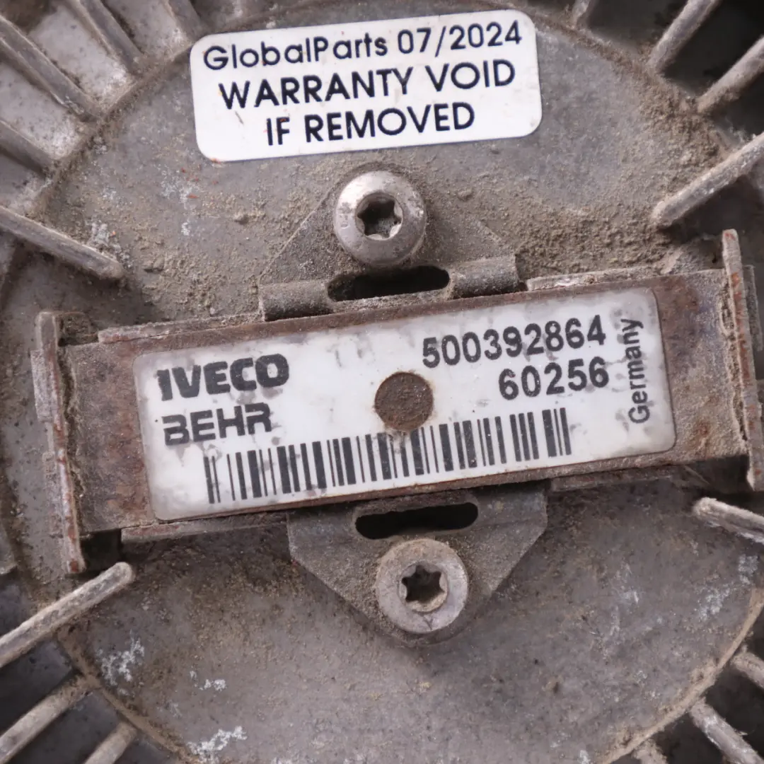 Eurocargo Diesel Ventilador Viscoso Embrague Radiador BEHR para Iveco con número de pieza 500392864 Iveco Eurocargo Diesel Ventilador Viscoso Embrague Radiador BEHR - SKU 500392864 - Número de pieza 500392864