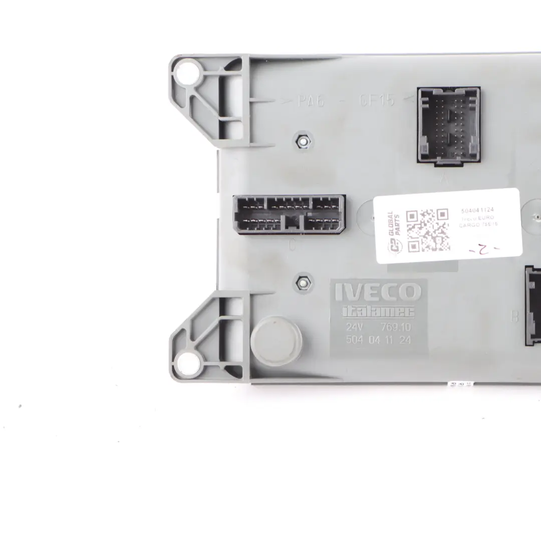 Eurocargo 75E15 Body Control Module Unit ECU to Iveco with Part number 504041124 Iveco Eurocargo 75E15 Body Control Module Unit ECU - SKU 504041124 - Part number 504041124