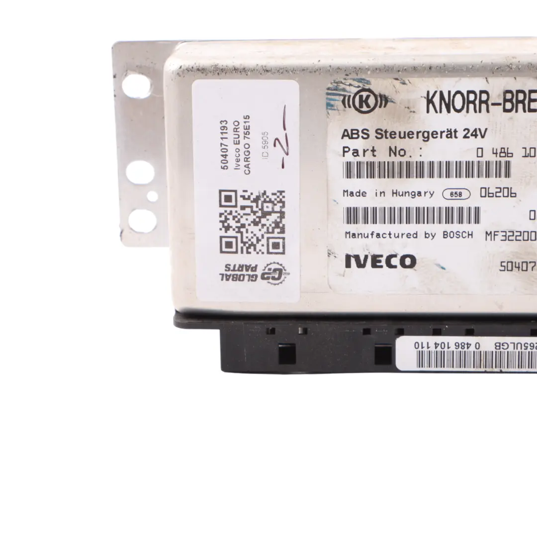 Eurocargo Brake Module ABS ESP Module Braking Control Unit to Iveco with Part number 504071193 Iveco Eurocargo Brake Module ABS ESP Module Braking Control Unit - SKU 504071193 - Part number 504071193