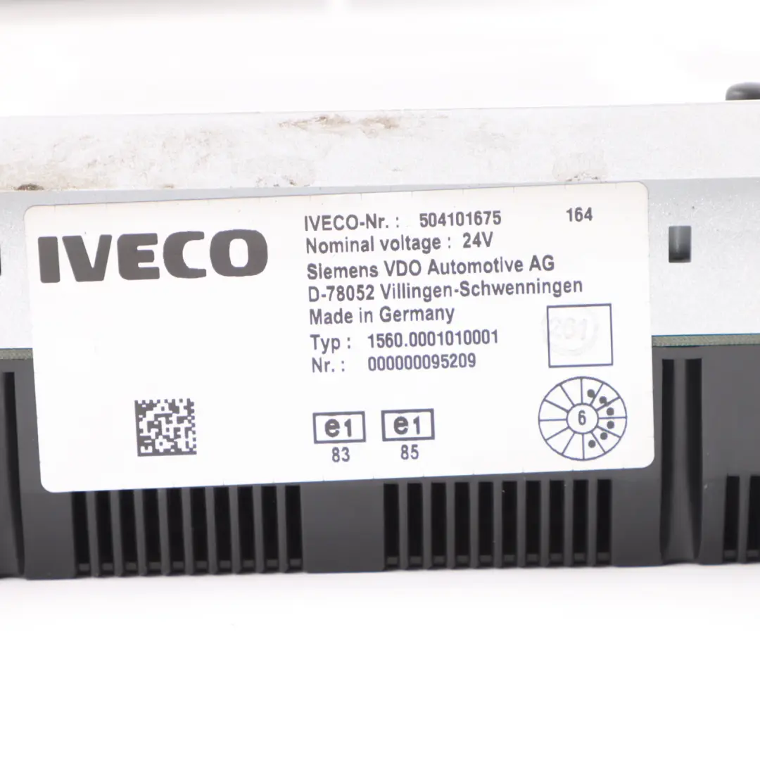 Eurocargo Diesel Instrument Cluster Speedo Dash Clocks Manual to Iveco with Part number 504101675 Iveco Eurocargo Diesel Instrument Cluster Speedo Dash Clocks Manual - SKU rhd-504101675 - Part number 504101675