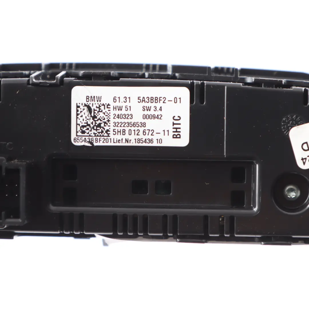  Climate Control Switch BMW X3 G01 X4 G02 iX3 G08 Rear A/C Control Panel - SKU 5A3BBF2 - Part number 5A3BBF2
