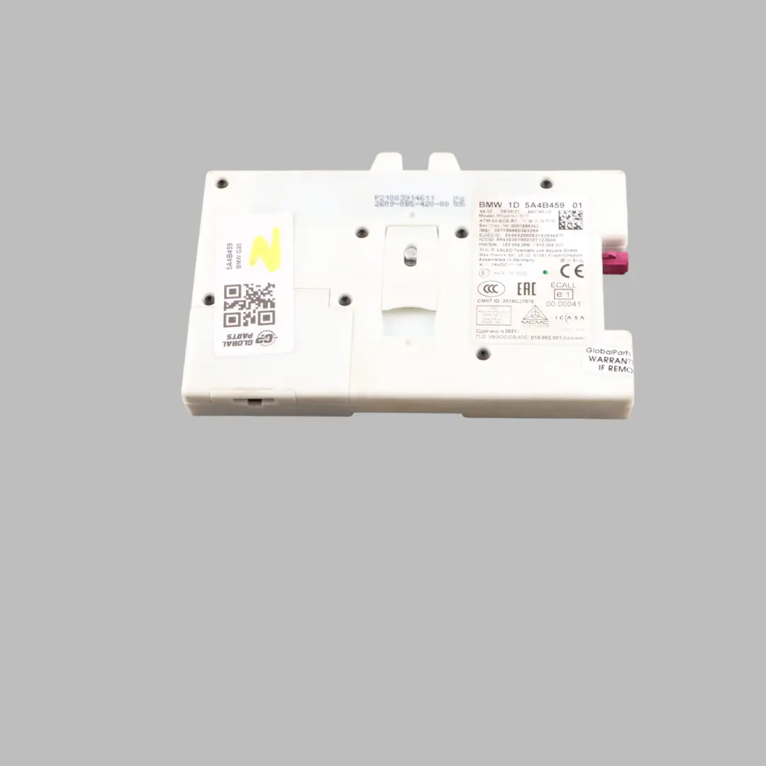 Roof Antenna Telematic GPS Module Control Unit ECU to BMW G20 with Part number 5A4B459 BMW G20 Roof Antenna Telematic GPS Module Control Unit ECU - SKU 5A4B459 - Part number 5A4B459