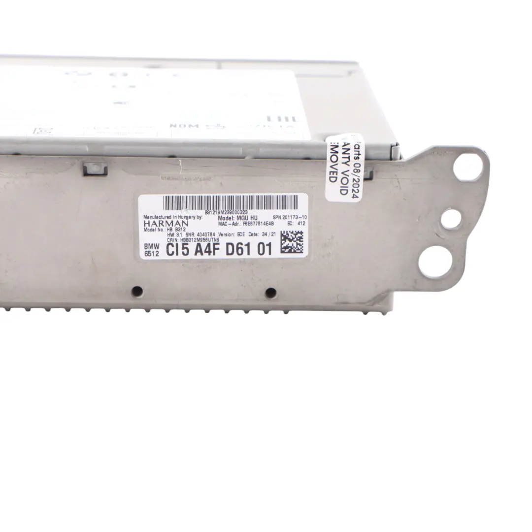 Head Unit Navi Sat Bluetooth Radio Stereo Harman ECU Module to BMW G20 with Part number 5A4FD61 BMW G20 Head Unit Navi Sat Bluetooth Radio Stereo Harman ECU Module - SKU 5A4FD61 - Part number 5A4FD61