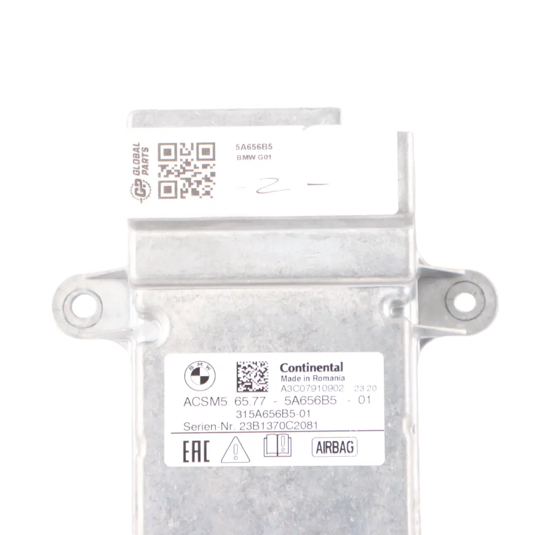 SRS Module BMW X3 G01 X4 G02 5 G30 Control Module Air Bag Unit to with Part number 5A656B5 SRS Module BMW X3 G01 X4 G02 5 G30 Control Module Air Bag Unit - SKU 5A656B5 - Part number 5A656B5