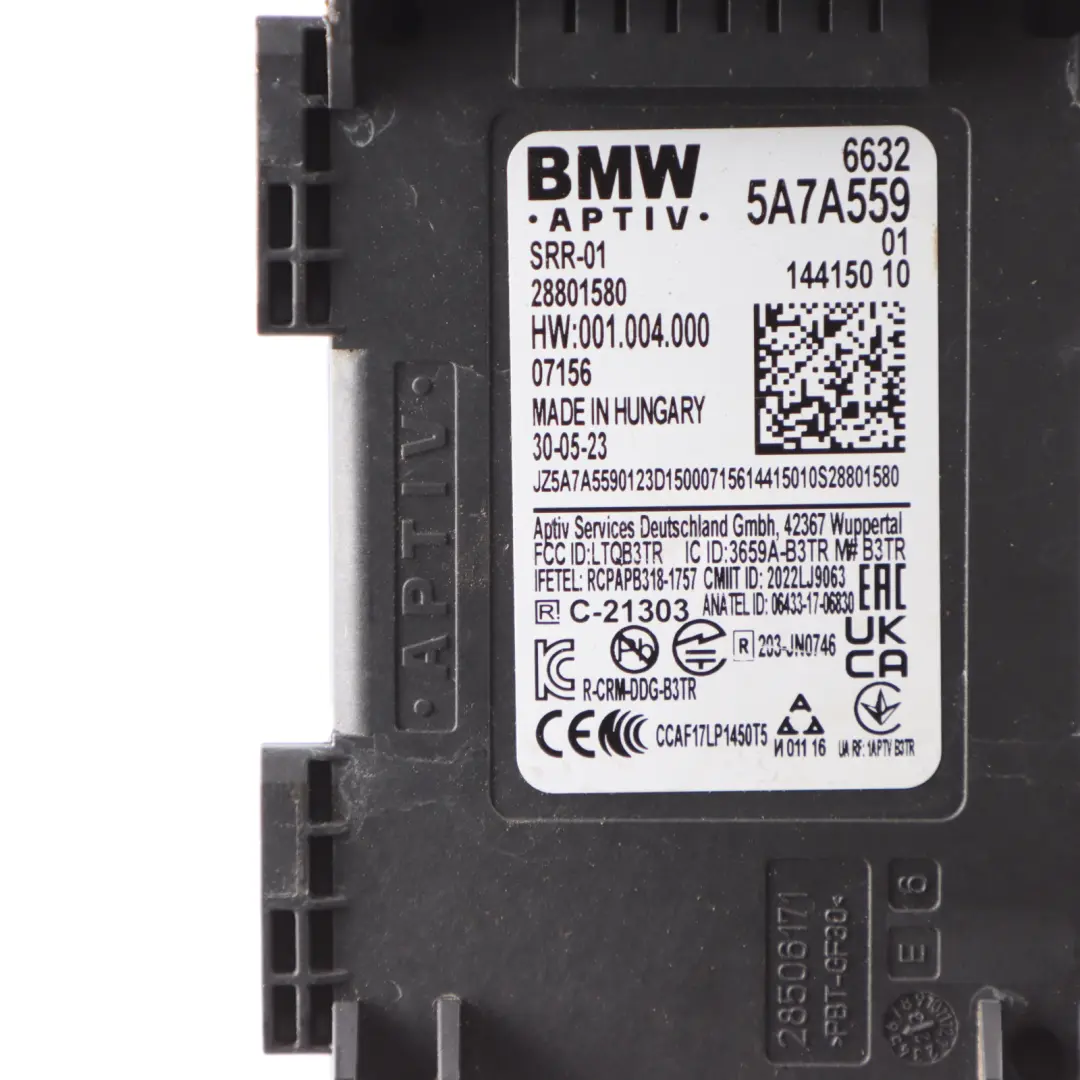 Blind Spot Sensor BMW G01 G20 G21 G30 G31 Radar Range Module SRR-01 Rear to with Part number 5A7A559 Blind Spot Sensor BMW G01 G20 G21 G30 G31 Radar Range Module SRR-01 Rear - SKU 5A7A559 - Part number 5A7A559