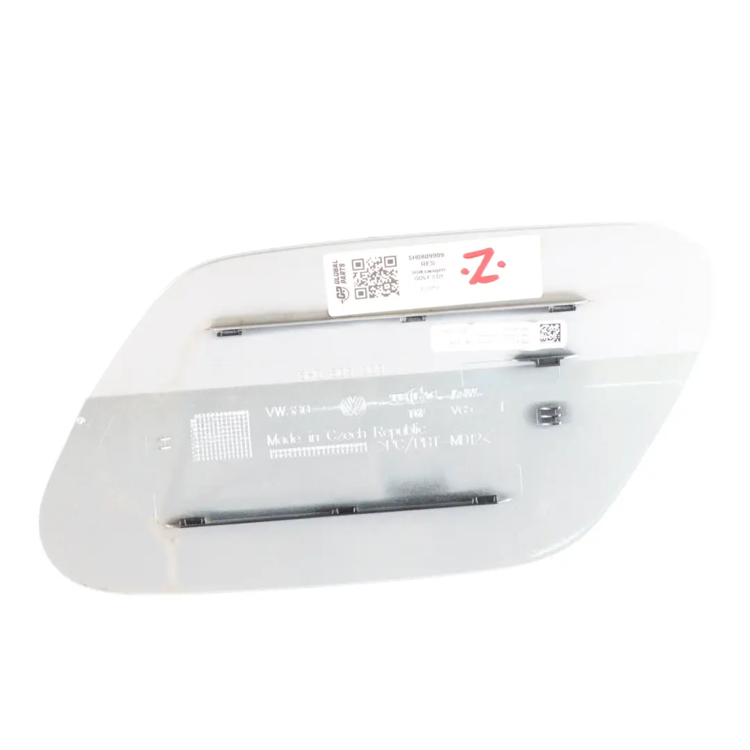 VW Volkswagen Golf CD1 Fuel Filler Flap Cap Panel Refkex Silver LA7W L - SKU 5H0809909-RES - Part number 5H0809909