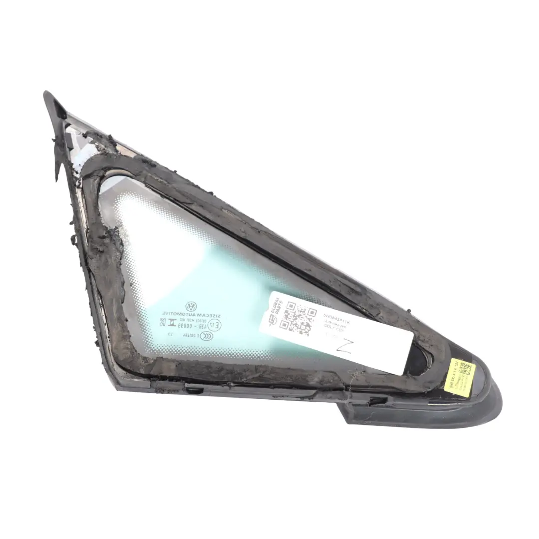 Mk8 CD1 Front Left N/S Door Fixed Quarter Window AS2 to Volkswagen Golf with Part number 5H0845411K Volkswagen Golf Mk8 CD1 Front Left N/S Door Fixed Quarter Window AS2 - SKU 5H0845411K - Part number 5H0845411K