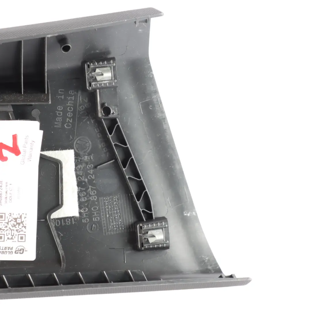 Volkswagen Golf Mk8 CD1 Column B Cover Trim Pillar Upper Left N/S - SKU 5H0867243E - Part number 5H0867243E