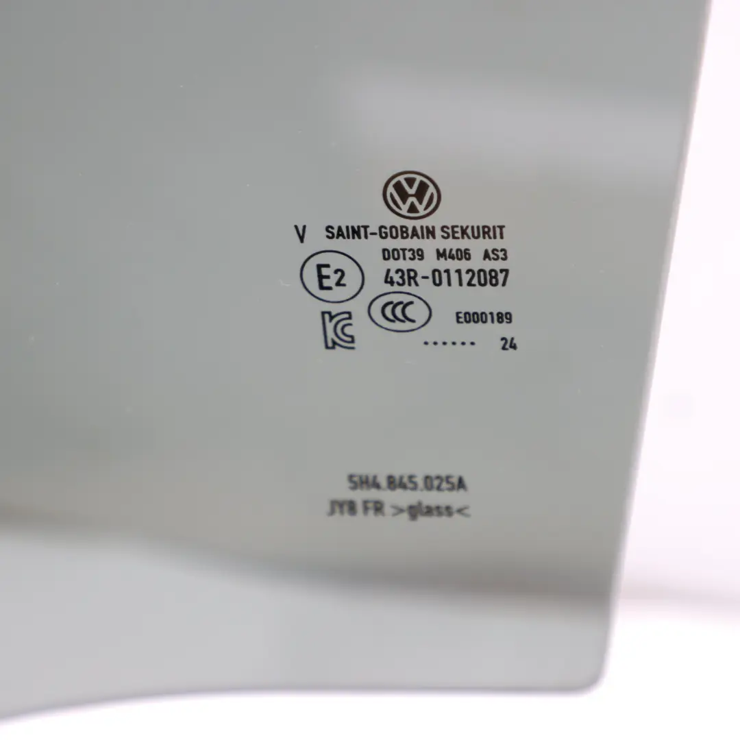 Volkswagen Golf Mk8 Tylna Lewa Szyba Drzwi Przyciemniana AS3 - SKU 5H4845025A - Numer Części 5H4845025A