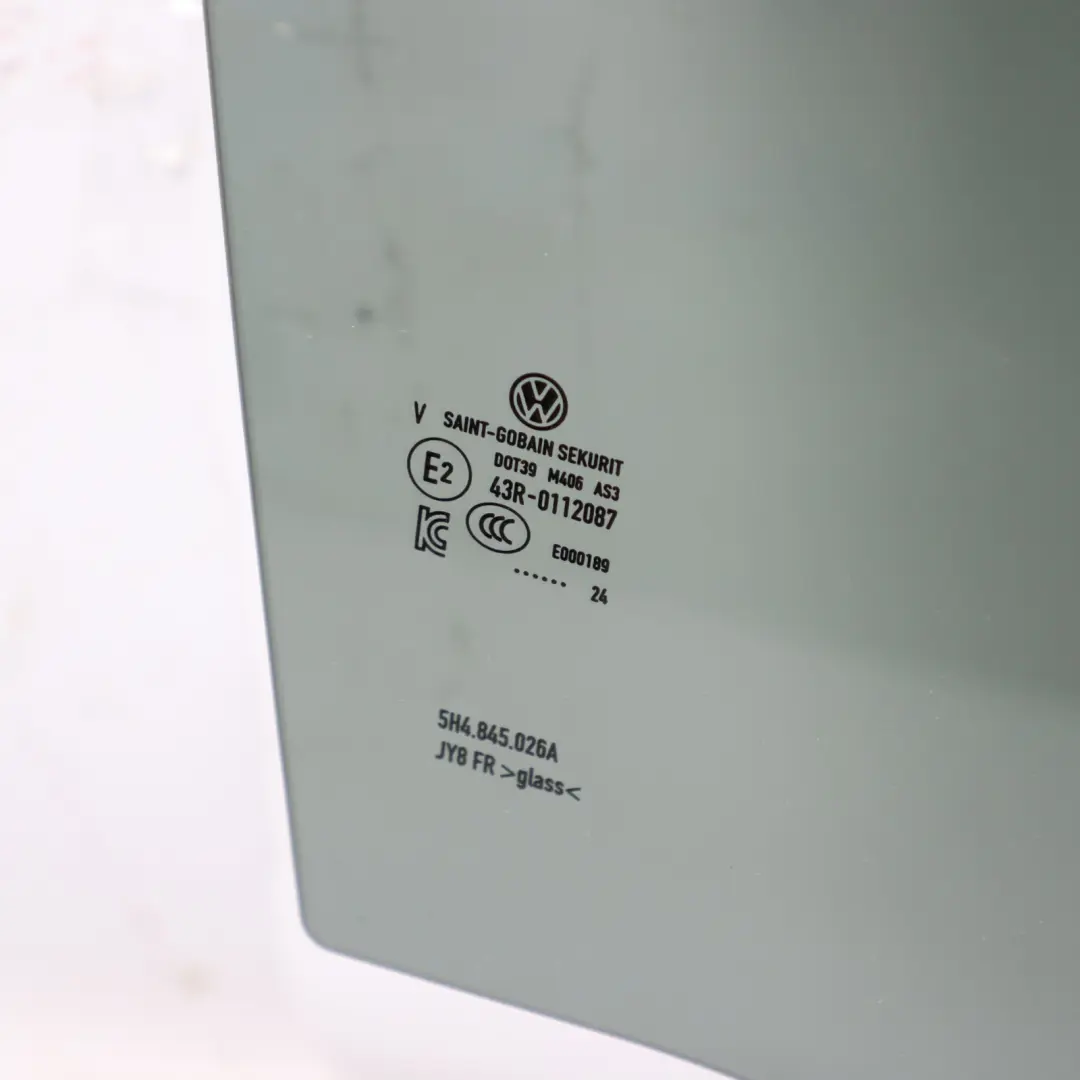 Volkswagen Golf Mk8 Rear Right O/S Door Window Glass Tinted AS3 - SKU 5H4845026A - Part number 5H4845026A