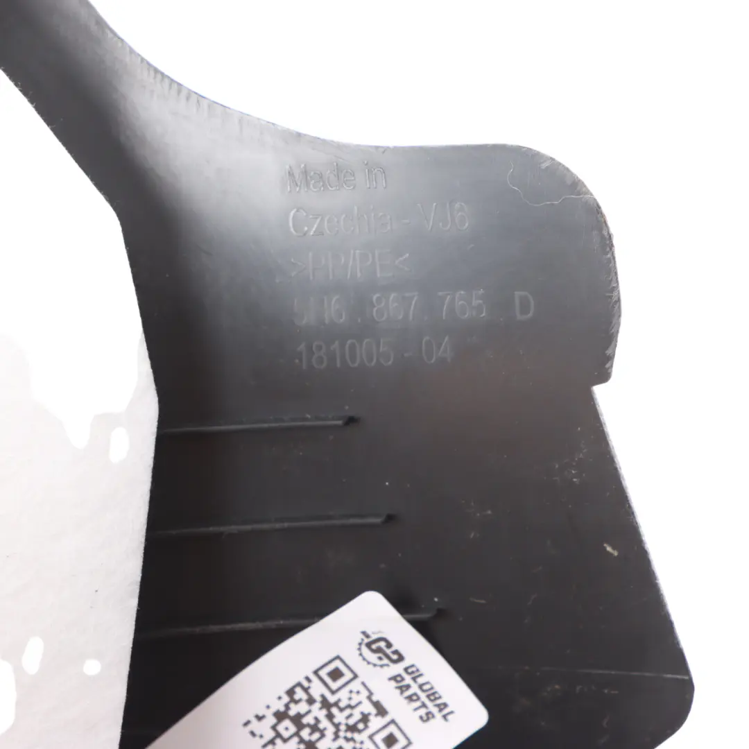 VW Volkswagen Golf 8 Rear Inner Wheel Arch Left N/S Trim Cover Panel - SKU 5H6867765D - Part number 5H6867765D
