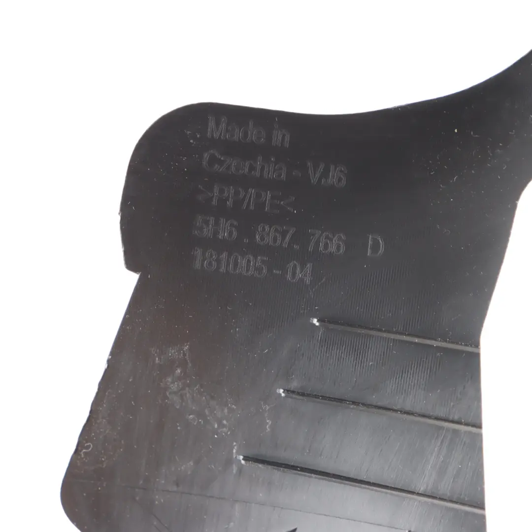 Inner Wheel Arch Right O/S Trim Cover Panel to VW Volkswagen Golf 8 Rear with Part number 5H6867766D VW Volkswagen Golf 8 Rear Inner Wheel Arch Right O/S Trim Cover Panel - SKU 5H6867766D - Part number 5H6867766D