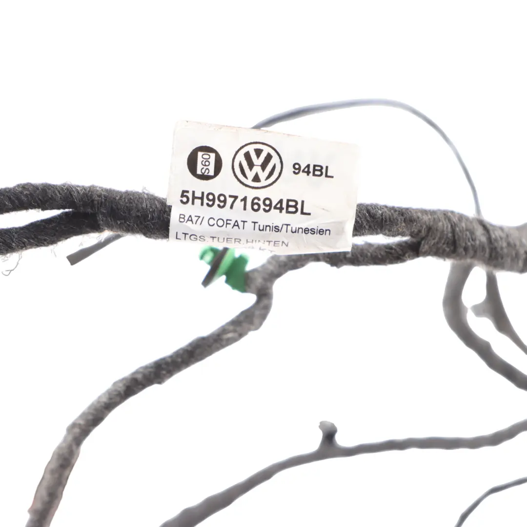 Door Right O/S Harness Wiring Cable Loom to VW Volkswagen Golf CD1 Rear with Part number 5H9971694BL VW Volkswagen Golf CD1 Rear Door Right O/S Harness Wiring Cable Loom - SKU 5H9971694BL - Part number 5H9971694BL