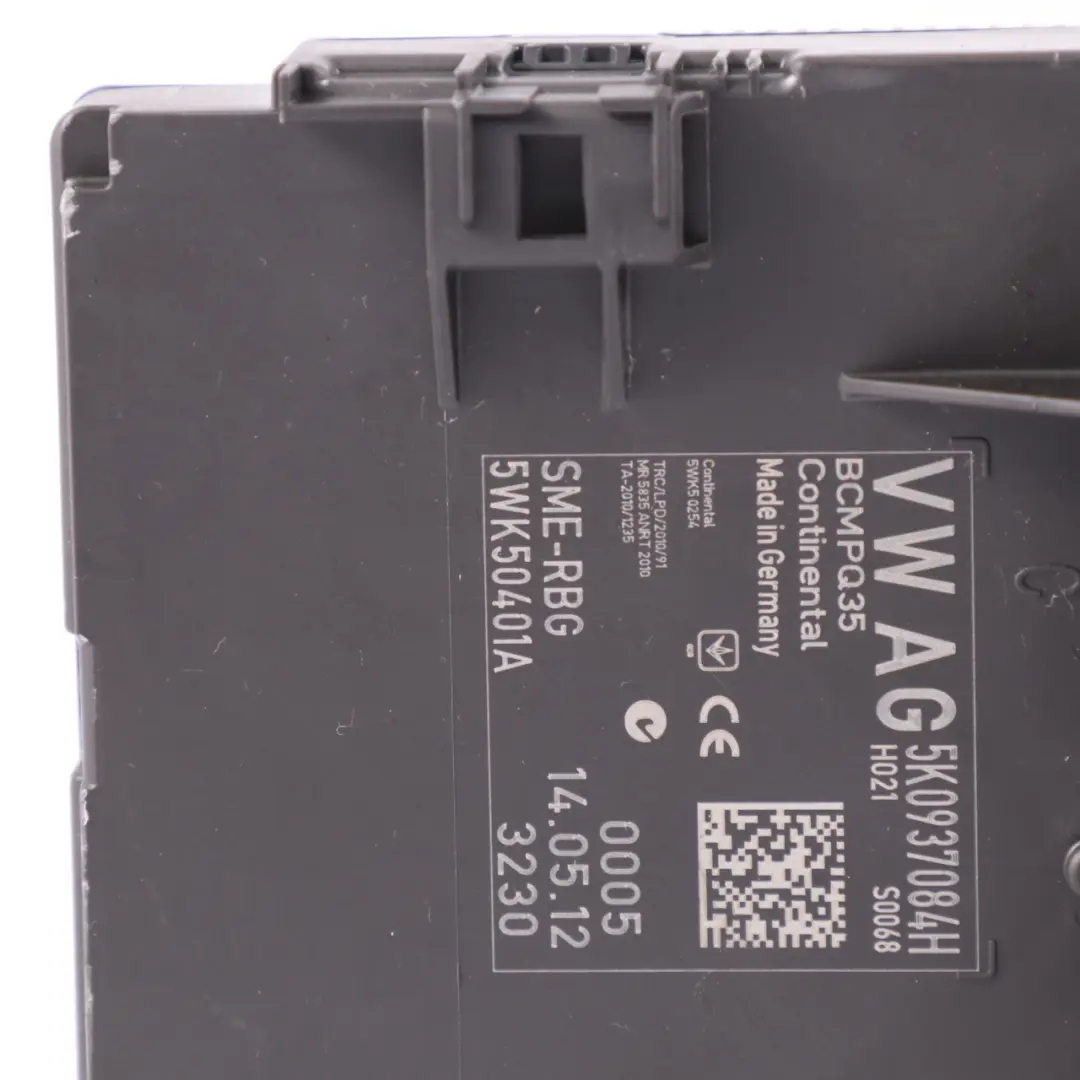 7N Fuse Box Module Comfort BCM Control Unit ECU Volkswagen Sharan - SKU 5K0937084H - Part number 5K0937084H