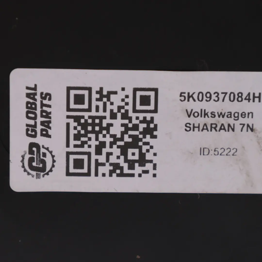 7N Caja fusibles Módulo BCM Unidad control ECU para Volkswagen Sharan con número de pieza 5K0937084H Volkswagen Sharan 7N Caja fusibles Módulo BCM Unidad control ECU - SKU 5K0937084H - Número de pieza 5K0937084H