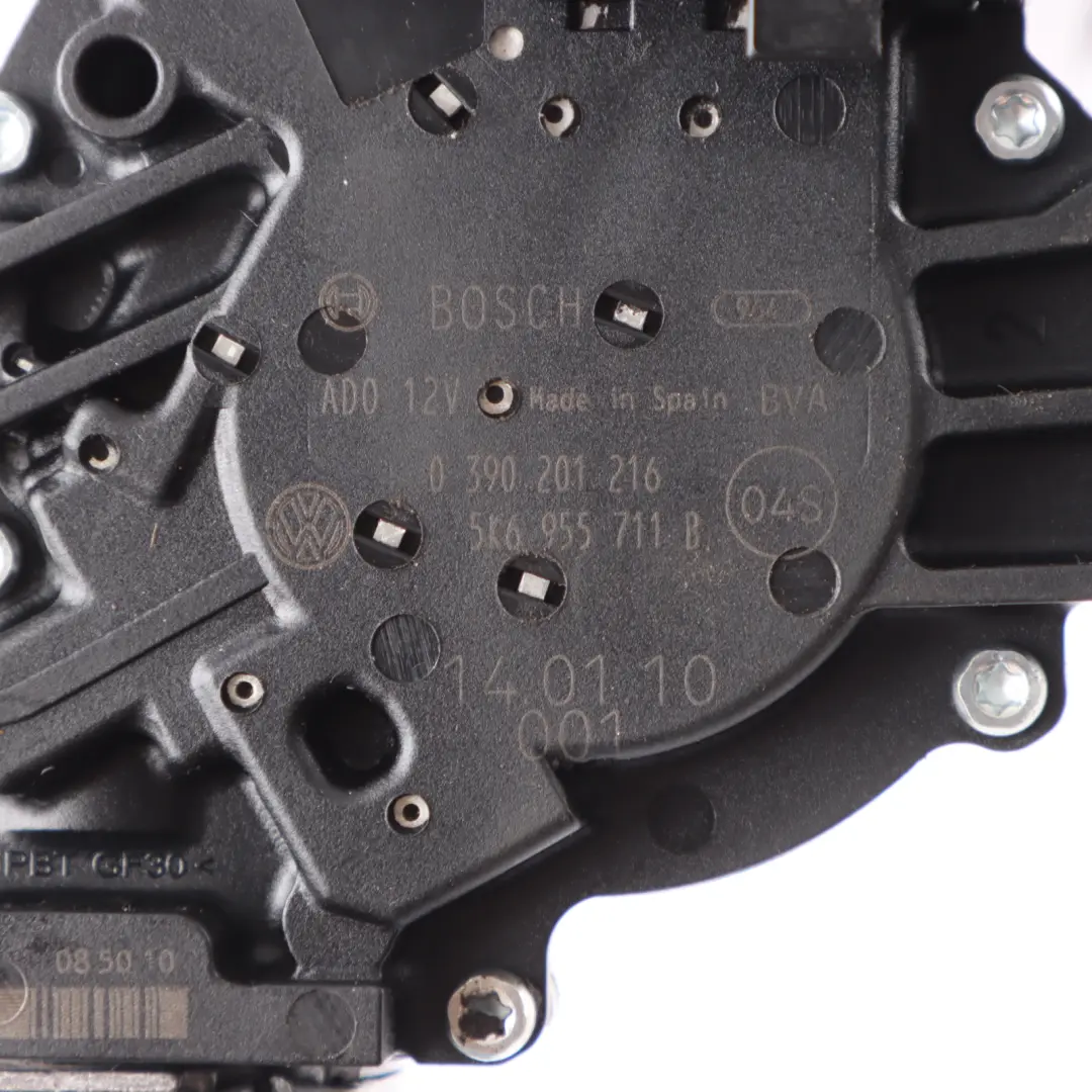 VW Volkswagen Polo Mk5 6R Tailgate Boot Window Wiper Motor Mechanism - SKU 5K6955711B - Part number 5K6955711B