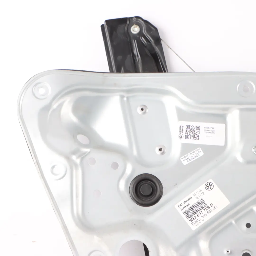 VW Tiguan 5N Alzacristalli Porta Anteriore Sinistra Regolatore Meccanismo - SKU 5N0837461 - Numero di parte 5N0837461