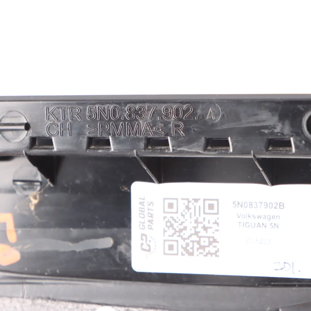 VW Tiguan 5N Front Right O/S Exterior B Pillar Column Cover Panel 5N0837902A - SKU 5N0837902B - Part number 5N0837902B