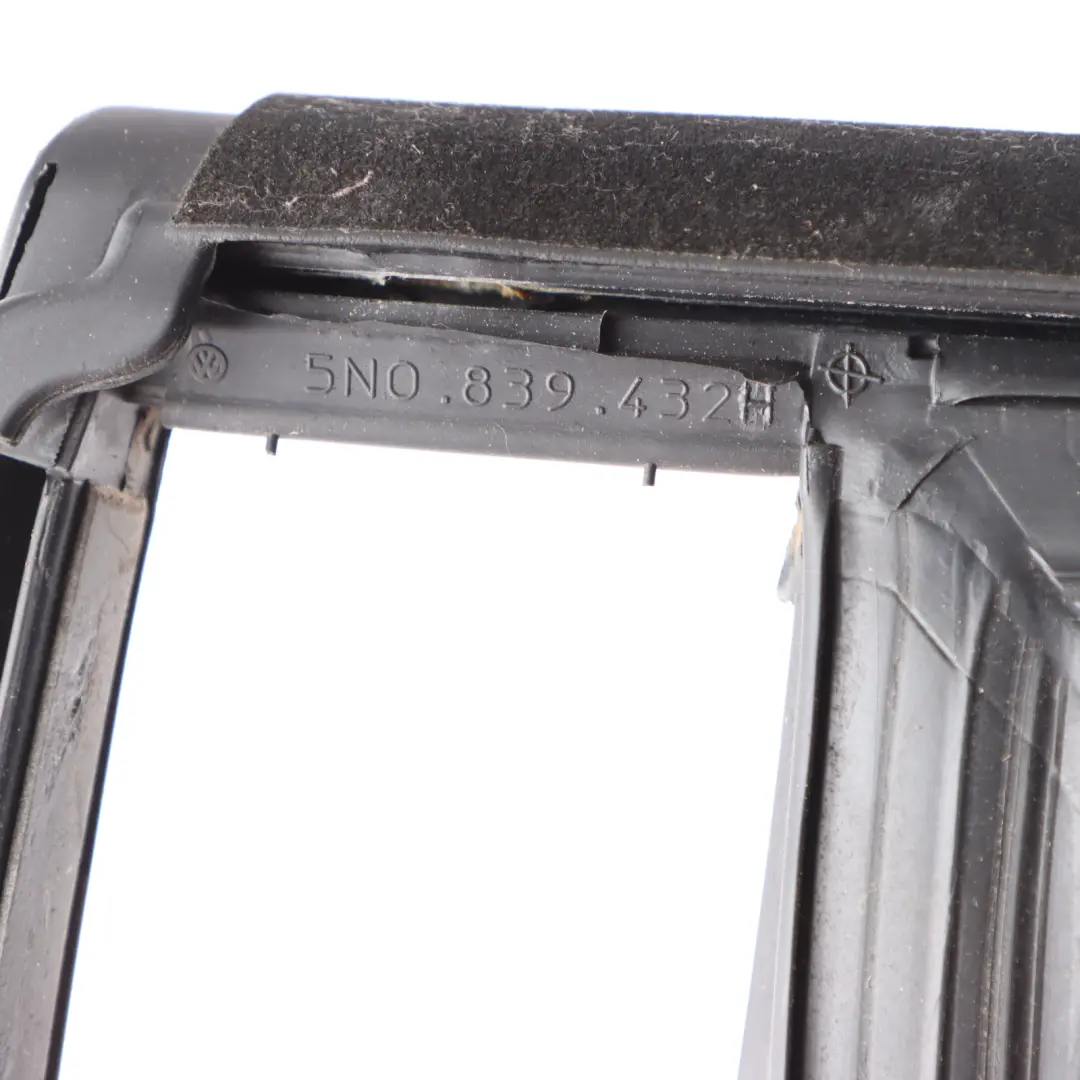VW Tiguan 5N Rear Window Frame Guide Seal Right O/S Gasket Chrome - SKU 5N0839432H - Part number 5N0839432H