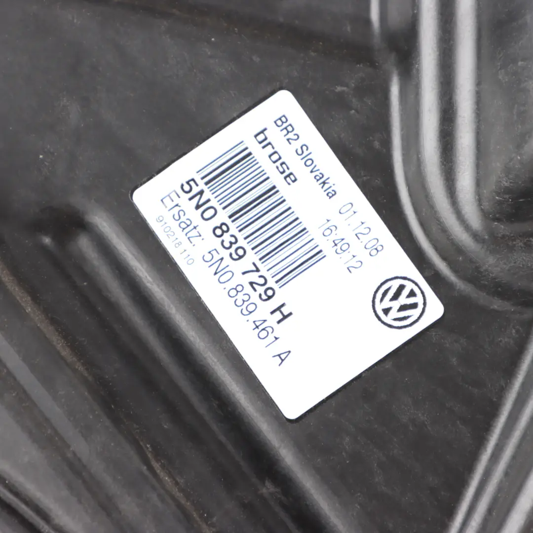 VW Tiguan Mk1 Window Lifter Rear Door Left N/S Regulator Mechanism - SKU 5N0839461A - Part number 5N0839461A
