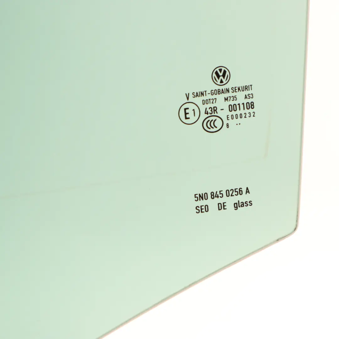 Door Window Glass Rear Left N/S Green AS3 to Volkswagen Tiguan 5N with Part number 5N0845025A Volkswagen Tiguan 5N Door Window Glass Rear Left N/S Green AS3 - SKU 5N0845025A - Part number 5N0845025A