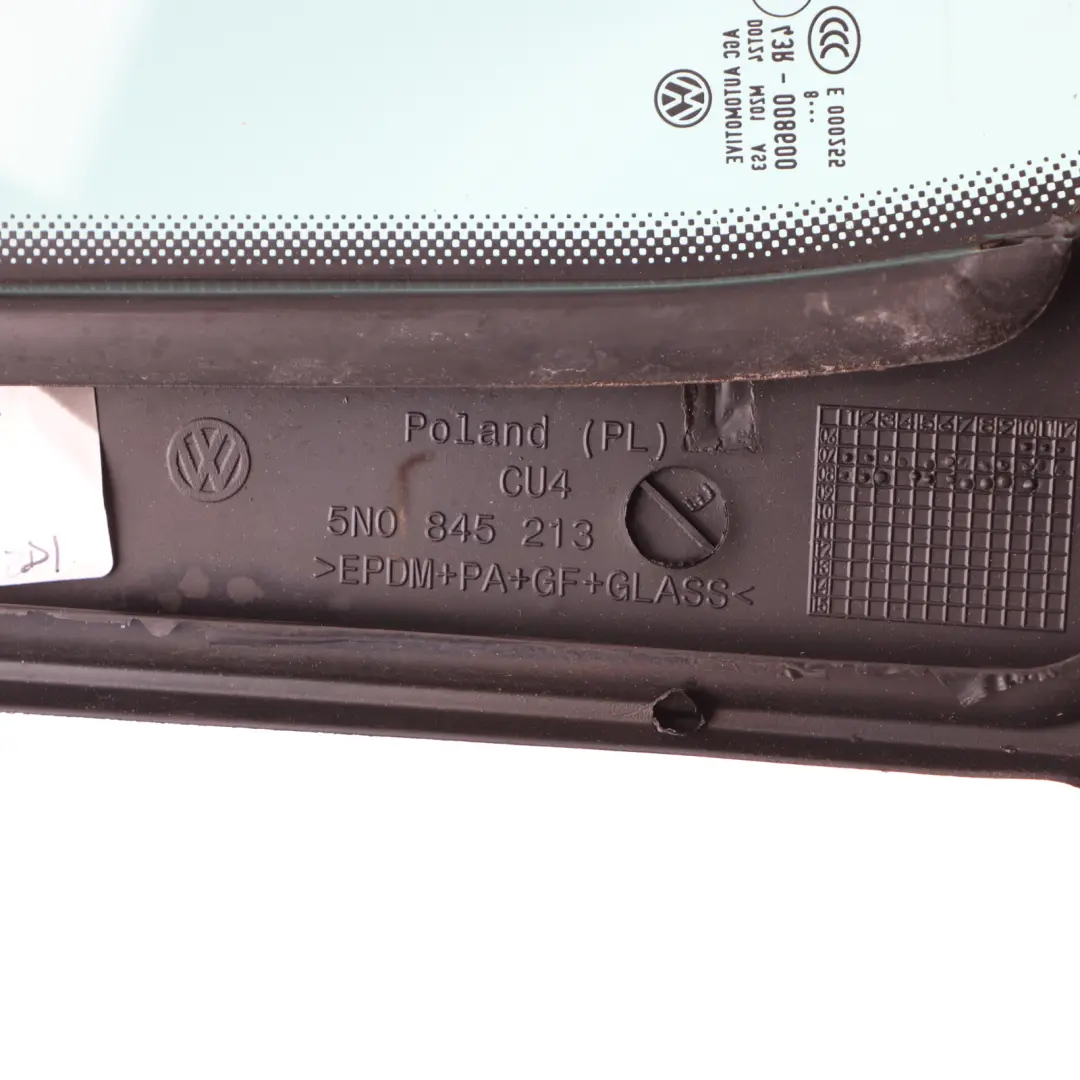 Volkswagen Tiguan 5N Door Window Glass Rear Left N/S Door Green AS3 - SKU 5N0845213E - Part number 5N0845213E