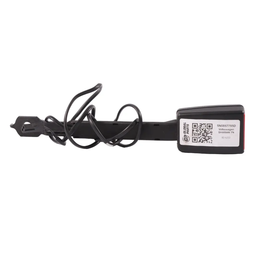 VW Volkswagen Sharan Hebilla cinturón seguridad delantero izquierdo - SKU 5N0857755D - Número de pieza 5N0857755D