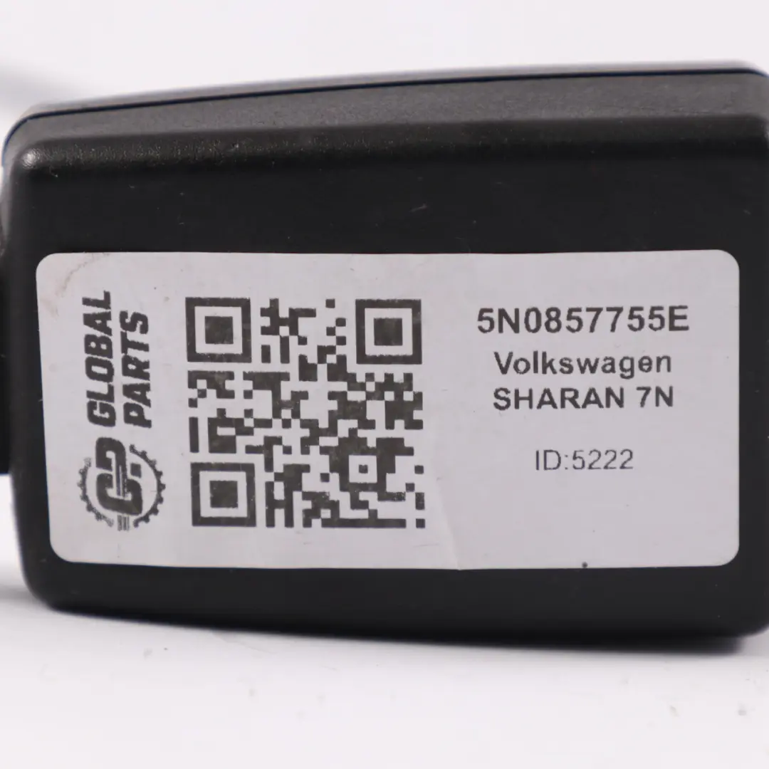VW Volkswagen Sharan Hebilla cinturón seguridad delantero derecho - SKU 5N0857755E - Número de pieza 5N0857755E