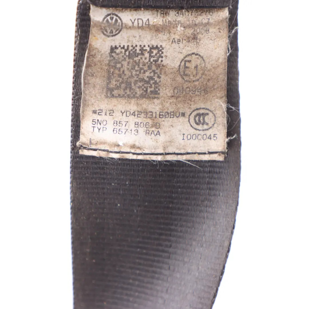 Ceinture sécurité arrière droite Noir pour Volkswagen VW Tiguan 5N à propos du numéro de pièce 5N0857806D Volkswagen VW Tiguan 5N Ceinture sécurité arrière droite Noir - SKU 5N0857806D - Numéro de pièce 5N0857806D