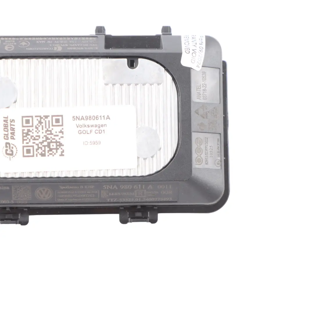 Volkswagen Golf 8 CD1 Wireless Phone Charging Center Console Module - SKU 5NA980611A - Part number 5NA980611A