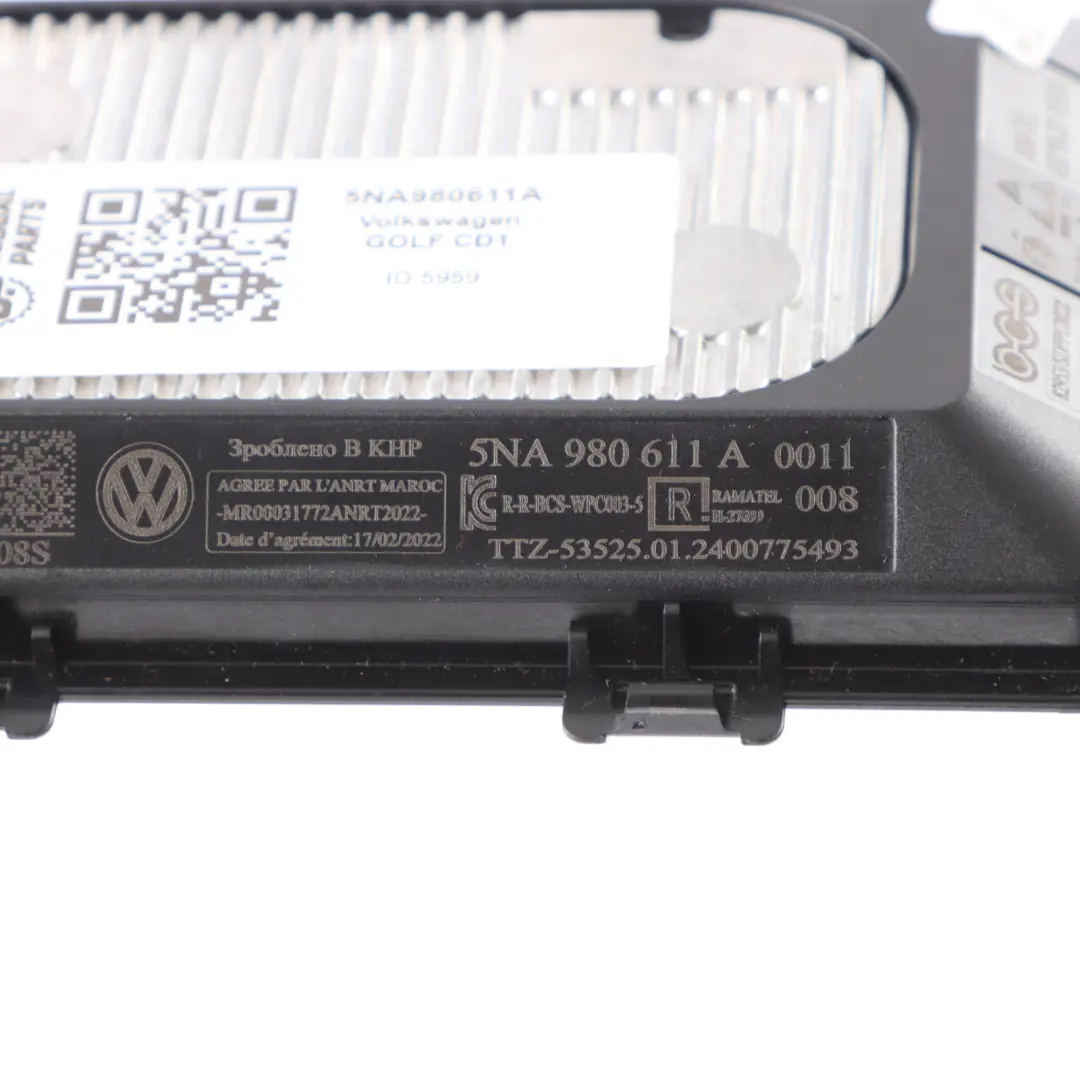 Volkswagen Golf 8 CD1 Wireless Phone Charging Center Console Module - SKU 5NA980611A - Part number 5NA980611A