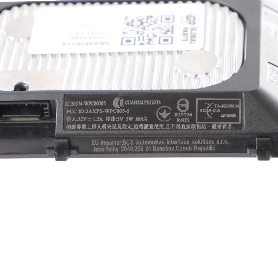 Volkswagen Golf 8 CD1 Modulo console centrale di ricarica telefonica wireless - SKU 5NA980611A - Numero di parte 5NA980611A