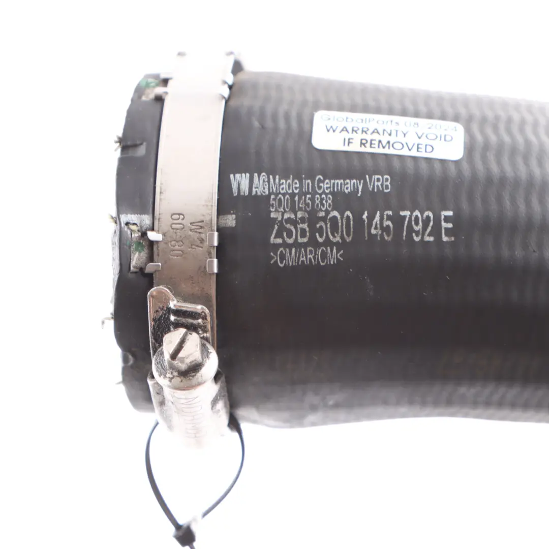 Audi A3 8V 2.0 TFSI Petrol Intercooler Turbo Boost Hose Pipe Line - SKU 5Q0145792E - Part number 5Q0146792E