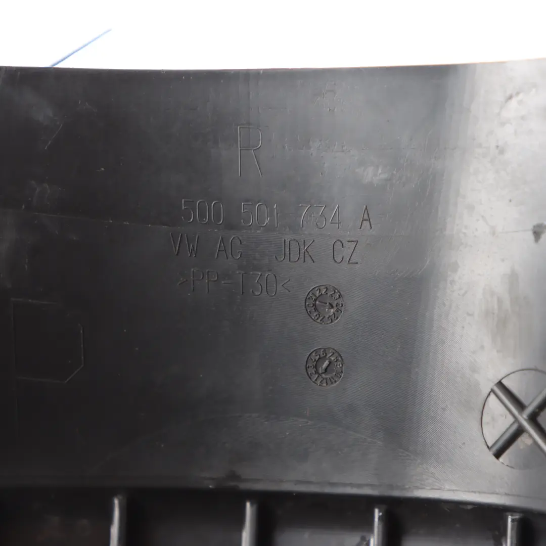 Housing Cover Shield Splash Guard Rear Right O/S to Volkswagen Golf CD1 with Part number 5Q0501734A Volkswagen Golf CD1 Housing Cover Shield Splash Guard Rear Right O/S - SKU 5Q0501734A - Part number 5Q0501734A