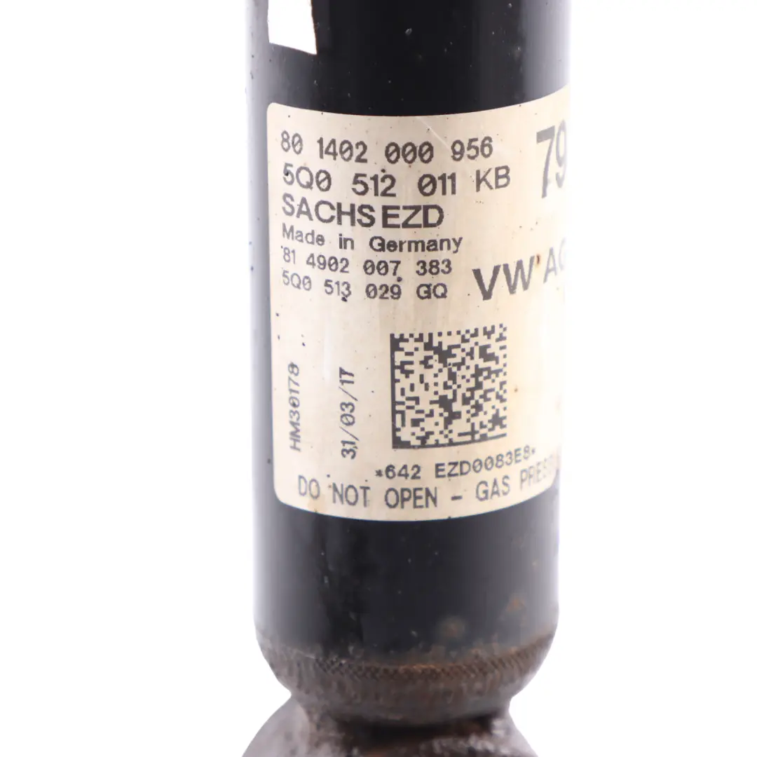  Amortisseur Audi A3 S3 8V Arrière Gauche Droite Damper Absorber - SKU 5Q0513029GQ - Numéro de pièce 5Q0512011KB