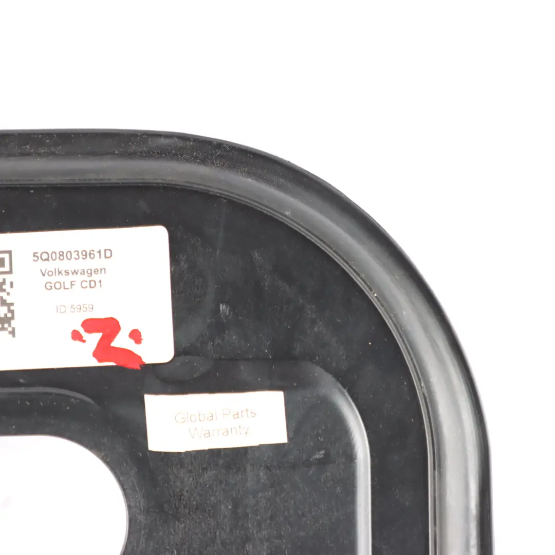 VW Volkswagen Golf CD1 Under Seat Cover Trim Fuel Tank Rubber - SKU 5Q0803961D - Part number 5Q0803961D