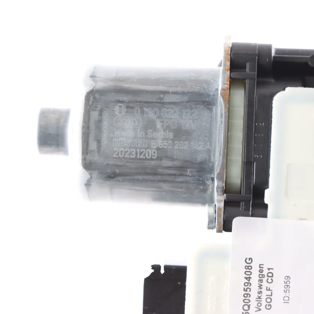 Volkswagen Golf CD1 Porte Arrière Gauche Lève-Vitre Moteur Régulateur - SKU 5Q0959408G - Numéro de pièce 5Q0959408G