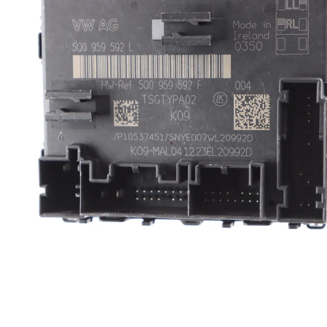 Volkswagen Golf Mk8 Front Door Passenger Side Module Control Unit - SKU 5Q0959592L - Part number 5Q0959592L